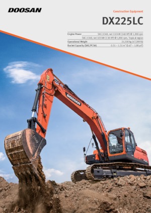 Rupsgraafmachines Doosan DX225LC