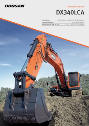 Rupsgraafmachines Doosan DX340LCA