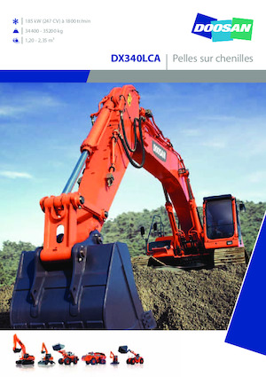 Rupsgraafmachines Doosan DX340LCA