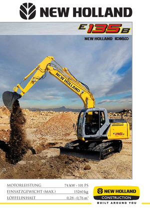 Rupsgraafmachines New Holland E135B