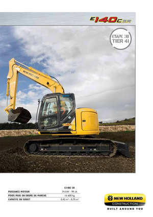 Rupsgraafmachines New Holland E140C SR LC