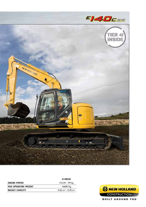 Rupsgraafmachines New Holland E140C SR LC