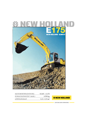 Rupsgraafmachines New Holland E 175