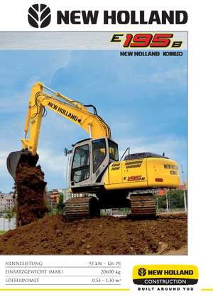 Rupsgraafmachines New Holland E 195 B EL