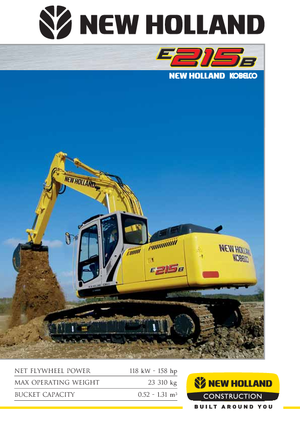 Rupsgraafmachines New Holland E 215 B EL