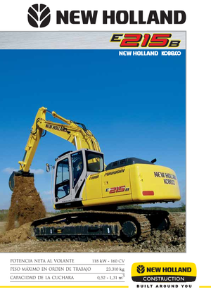 Rupsgraafmachines New Holland E 215 B EL