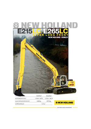 Rupsgraafmachines New Holland E 215 LCM