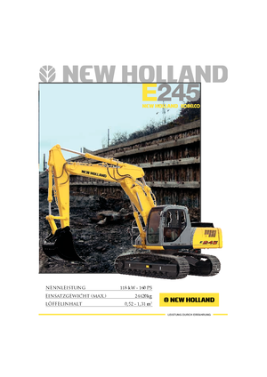 Rupsgraafmachines New Holland E 245