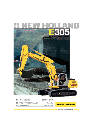 Rupsgraafmachines New Holland E 305