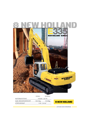 Rupsgraafmachines New Holland E 335