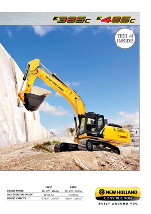 Rupsgraafmachines New Holland E385C LC