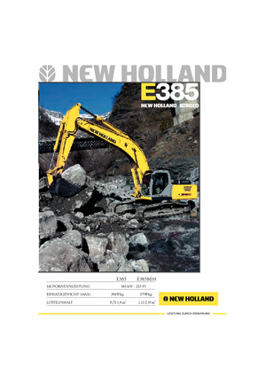 Rupsgraafmachines New Holland E 385