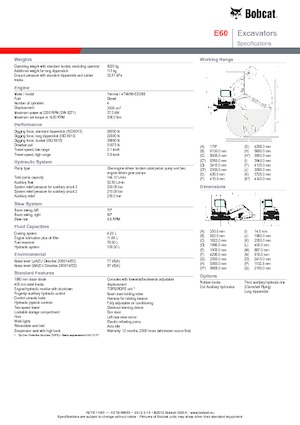 Rupsgraafmachines Bobcat E 60