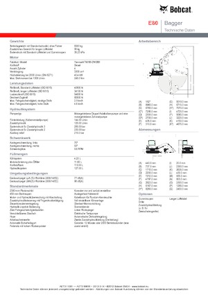 Rupsgraafmachines Bobcat E 80