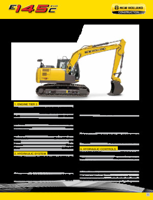 Rupsgraafmachines New Holland E145C EVO