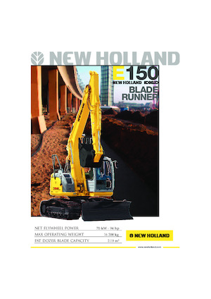Rupsgraafmachines New Holland E150 Blade Runner
