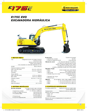 Rupsgraafmachines New Holland E175C EVO