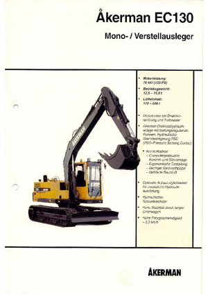 Rupsgraafmachines Akerman-Volvo EC 130