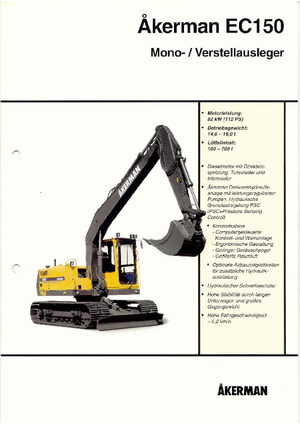 Rupsgraafmachines Akerman-Volvo EC 150