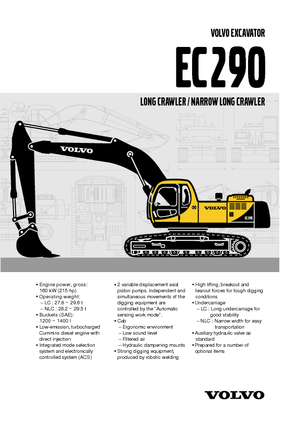 Rupsgraafmachines Volvo EC290NLC