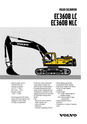 Rupsgraafmachines Volvo EC360BLC