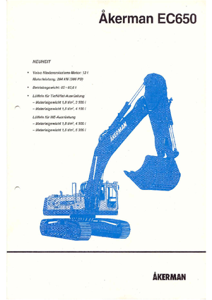 Rupsgraafmachines Akerman-Volvo EC 650