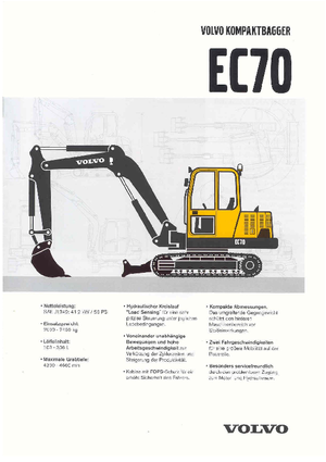 Rupsgraafmachines Volvo EC70