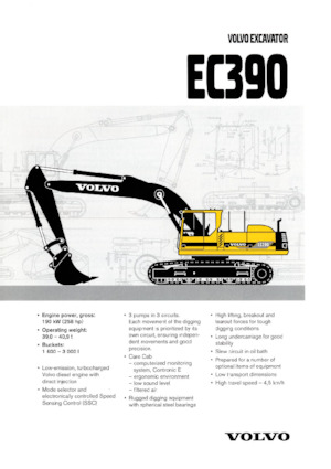Rupsgraafmachines Volvo EC390