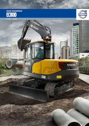 Rupsgraafmachines Volvo EC80D