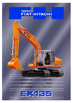 Rupsgraafmachines Fiat-Hitachi EX 135