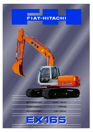 Rupsgraafmachines Fiat-Hitachi EX 165