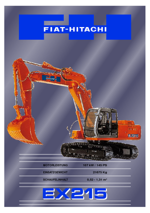 Rupsgraafmachines Fiat-Hitachi EX 215