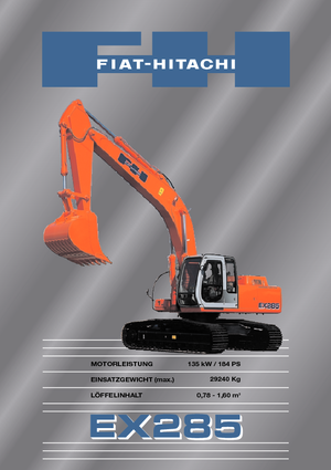Rupsgraafmachines Fiat-Hitachi EX 285