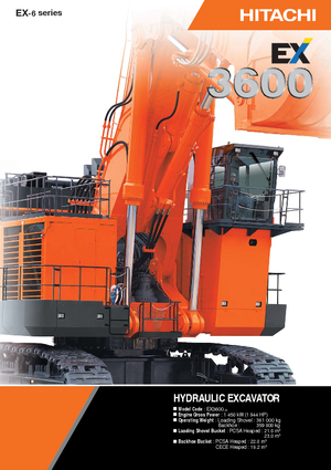 Rupsgraafmachines Hitachi EX 3600-6