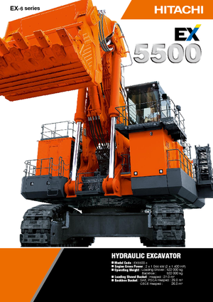 Rupsgraafmachines Hitachi EX 5500-5