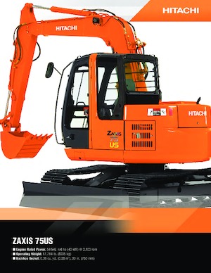 Rupsgraafmachines Hitachi EX 75 US