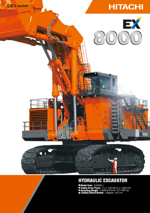Rupsgraafmachines Hitachi EX 8000-6
