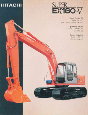 Rupsgraafmachines Hitachi EX160