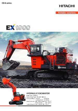 Rupsgraafmachines Hitachi EX1900-6
