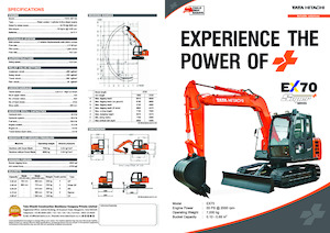 Rupsgraafmachines Hitachi EX70