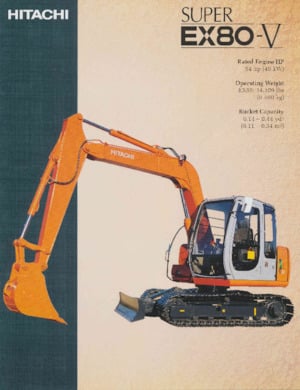 Rupsgraafmachines Hitachi EX80