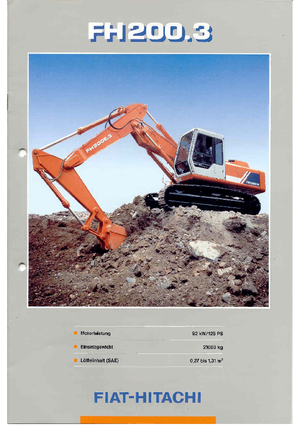 Rupsgraafmachines Fiat-Hitachi FH 200.3 LCM