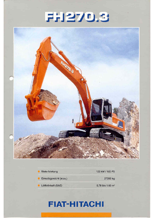 Rupsgraafmachines Fiat-Hitachi FH 270.3 M