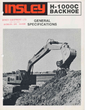 Rupsgraafmachines Insley H-1000C