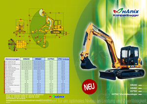 Rupsgraafmachines Hanix H 75 CV