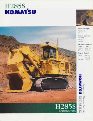 Rupsgraafmachines Komatsu H285S