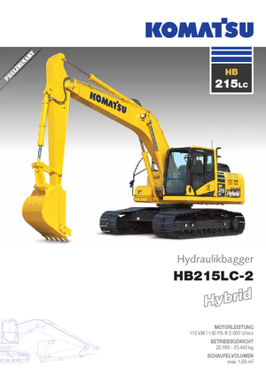 Rupsgraafmachines Komatsu HB215LC-2