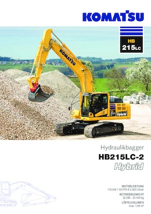 Rupsgraafmachines Komatsu HB215LC-2 