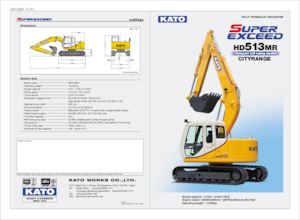 Rupsgraafmachines Kato HD513MR CITYRANGE