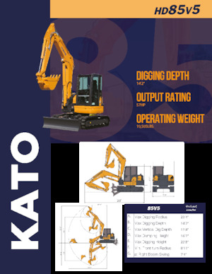 Rupsgraafmachines Kato HD85V5